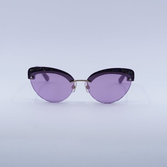 Swarovski SK0257 28G Sunglasses - Gold Frame, Purple Lenses main image 4